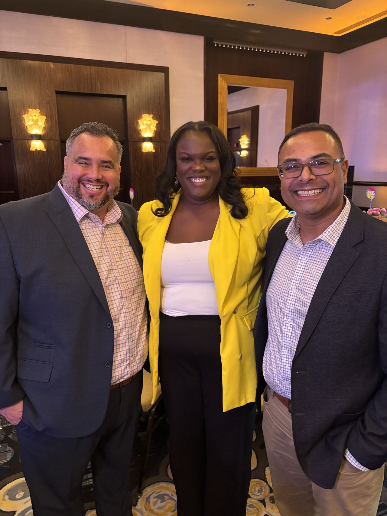 Group photo of Steve Colon, Dr. Chantelle George, and Farhad Asghar